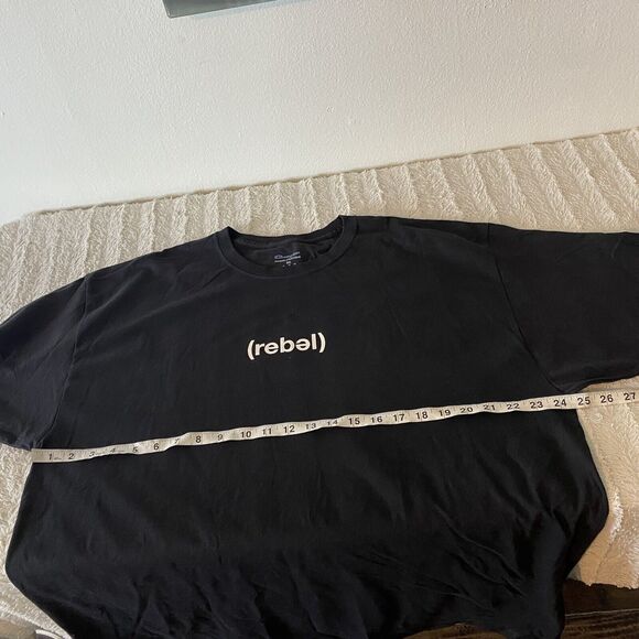 Champion Rebel Definition Black T-Shirt Tee Shirt 100% Cotton Mens 2XL - Picture 9 of 12